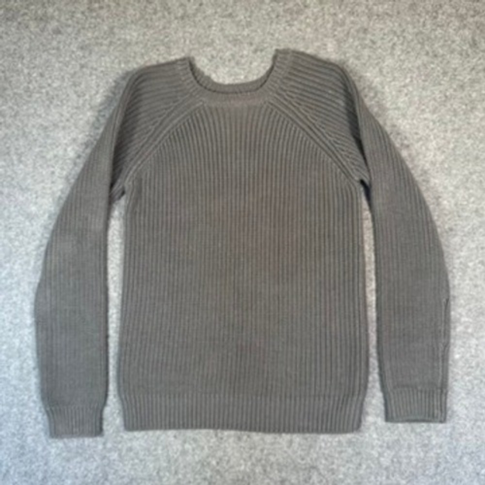 A.P.C. Paris XL Extra Large Gray Ribbed Knit Sweater Women's Long Sleeve‎ Cotton